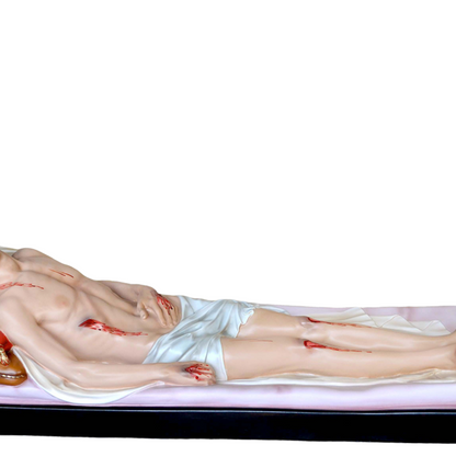 Statua Gesù Morto 150 cm 53x150 cm in Vetroresina