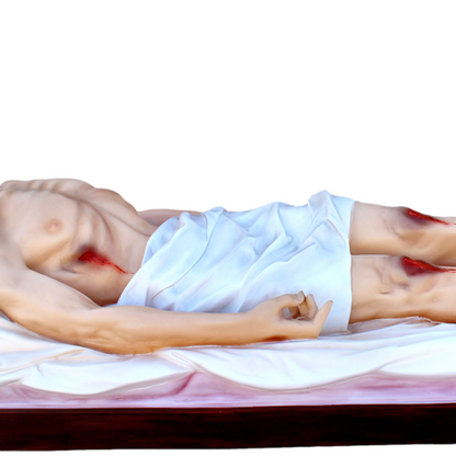 Statua Gesù Morto 160 cm 65x160 cm in Vetroresina