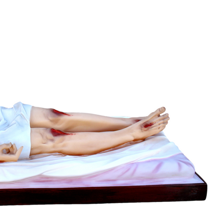 Statua Gesù Morto 160 cm 65x160 cm in Vetroresina