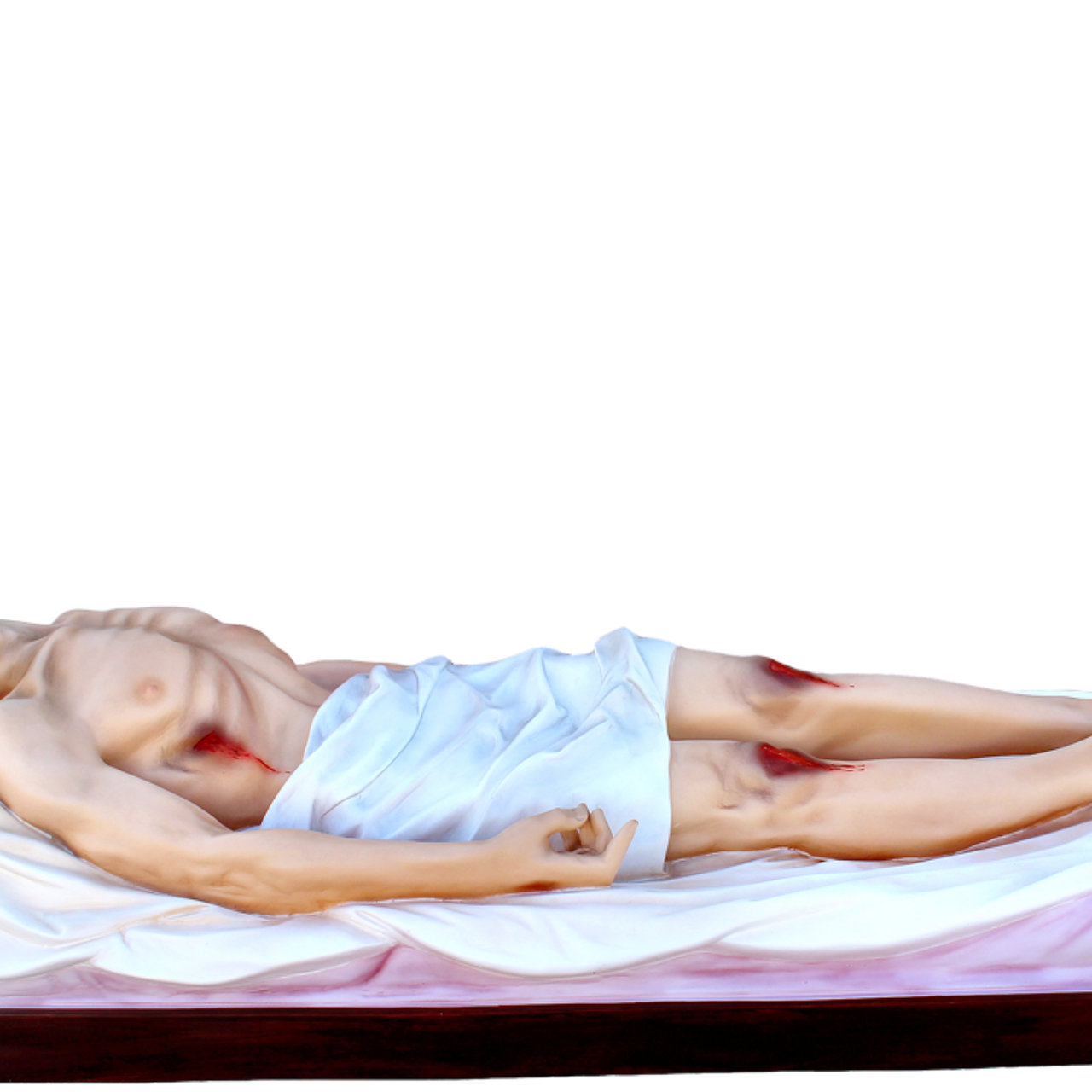 Statua Gesù Morto 160 cm 65x160 cm in Vetroresina