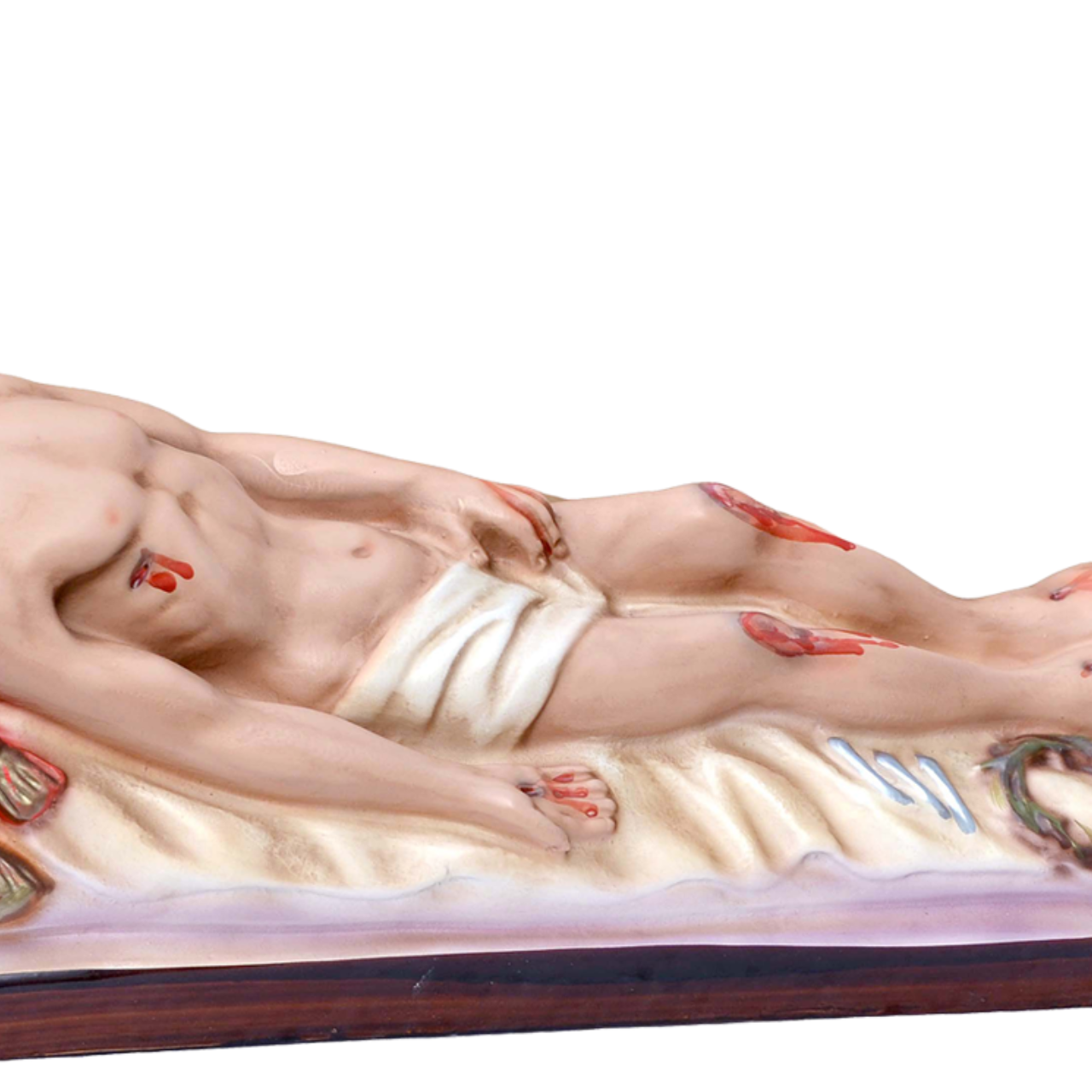 Statua Gesù Morto 27 cm 8x26 cm in Resina Piena