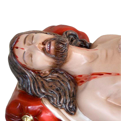 Statua Gesù Morto 80 cm 27x82 cm in Vetroresina