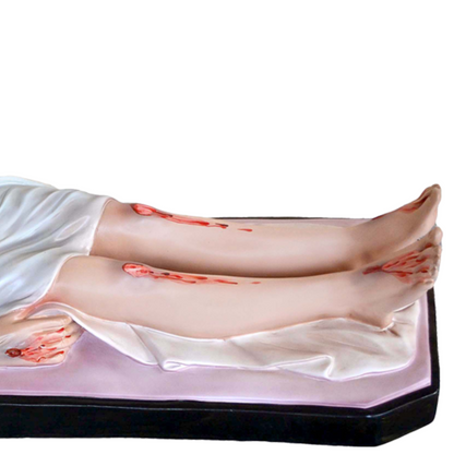 Statua Gesù Morto 80 cm 27x82 cm in Vetroresina