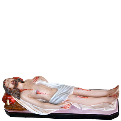 Statua Gesù Morto 80 cm 27x82 cm in Vetroresina