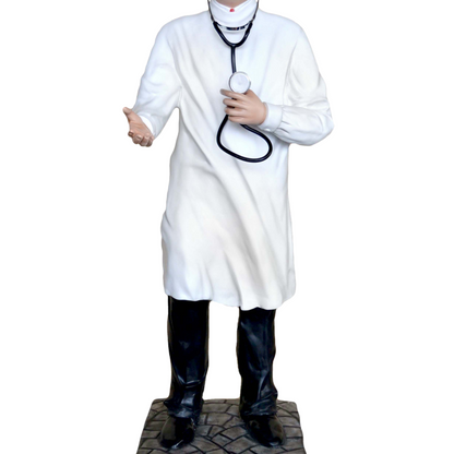 Statua San Giuseppe Moscati 127 cm in Vetroresina