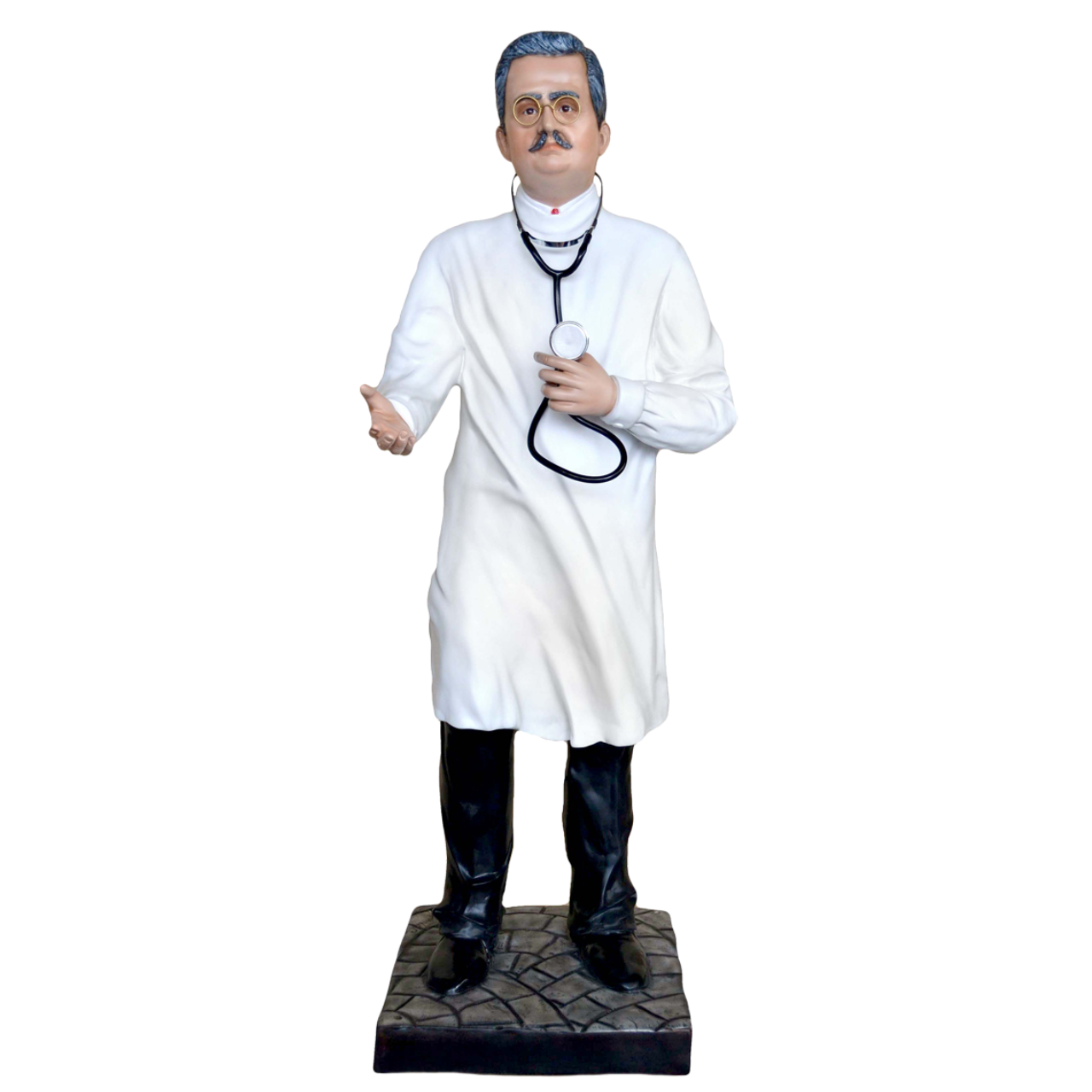Statua San Giuseppe Moscati 127 cm in Vetroresina