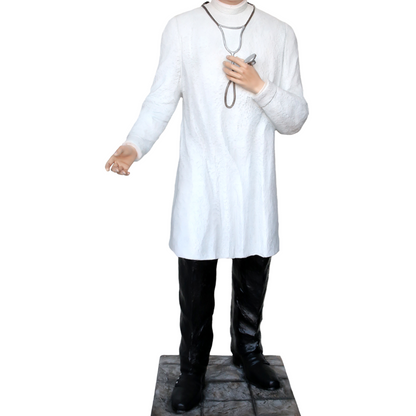 Statua San Giuseppe Moscati 190 cm in Vetroresina