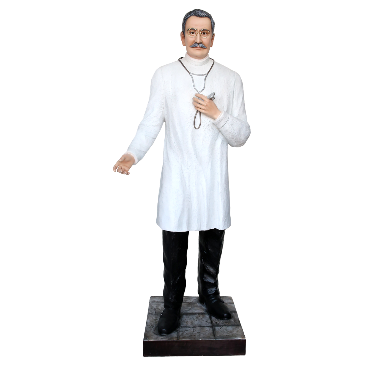 Statua San Giuseppe Moscati 190 cm in Vetroresina