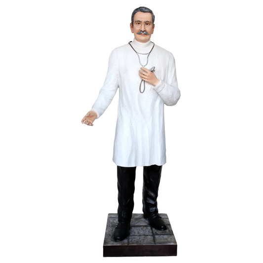 Statua San Giuseppe Moscati 190 cm in Vetroresina