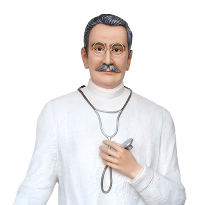 Statua San Giuseppe Moscati 190 cm in Vetroresina