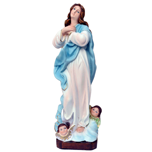 Statua Madonna Assunta del Murillo 30 cm in Resina Piena