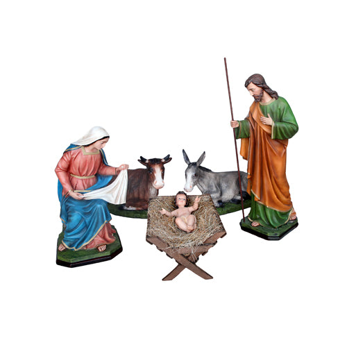 Presepe Natività 5 Pezzi 105 cm in Resina