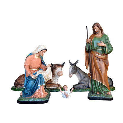 Presepe Natività 5 Pezzi 160 cm in Vetroresina