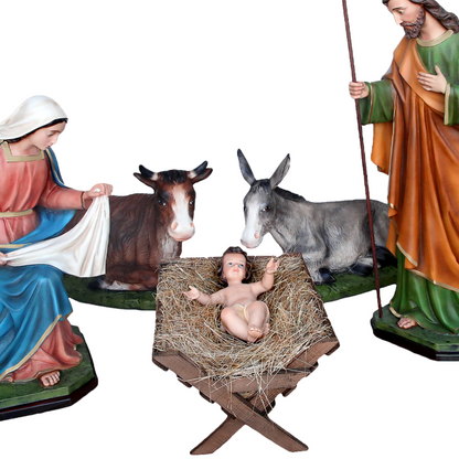 Presepe Natività 5 Pezzi 160 cm in Vetroresina