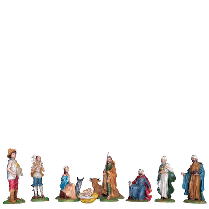 Presepe Natività 12 Pezzi 20 cm in Resina Piena