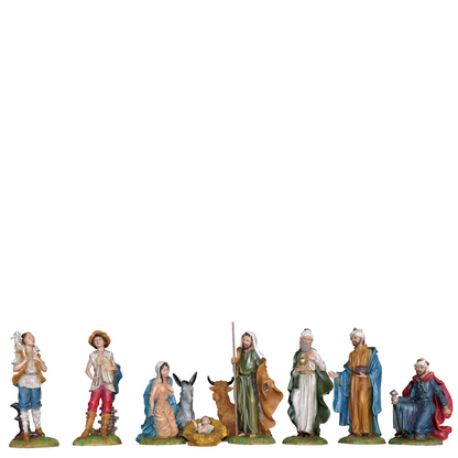 Presepe Natività 12 Pezzi 30 cm in Resina Piena