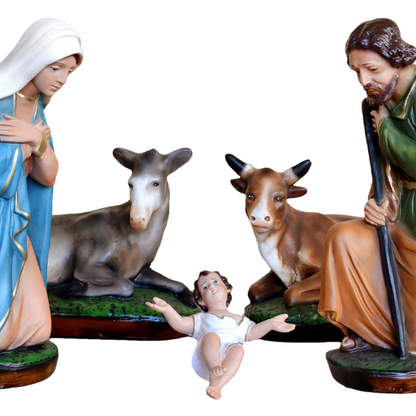 Presepe Natività 5 Pezzi 34 cm in Resina