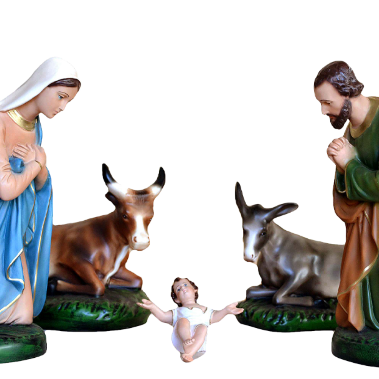 Presepe Natività 5 Pezzi 37 cm in Resina