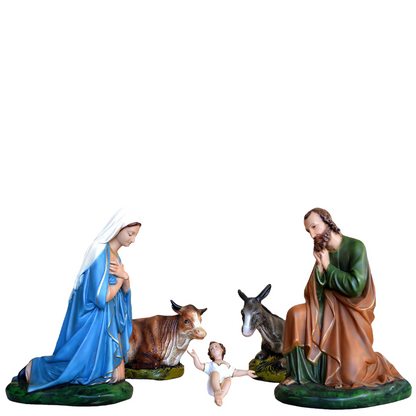 Presepe Natività 5 Pezzi 45 cm in Resina