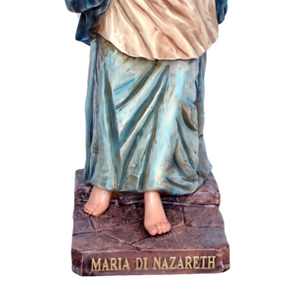 Statua Madonna Maria di Nazareth 120 cm in Vetroresina