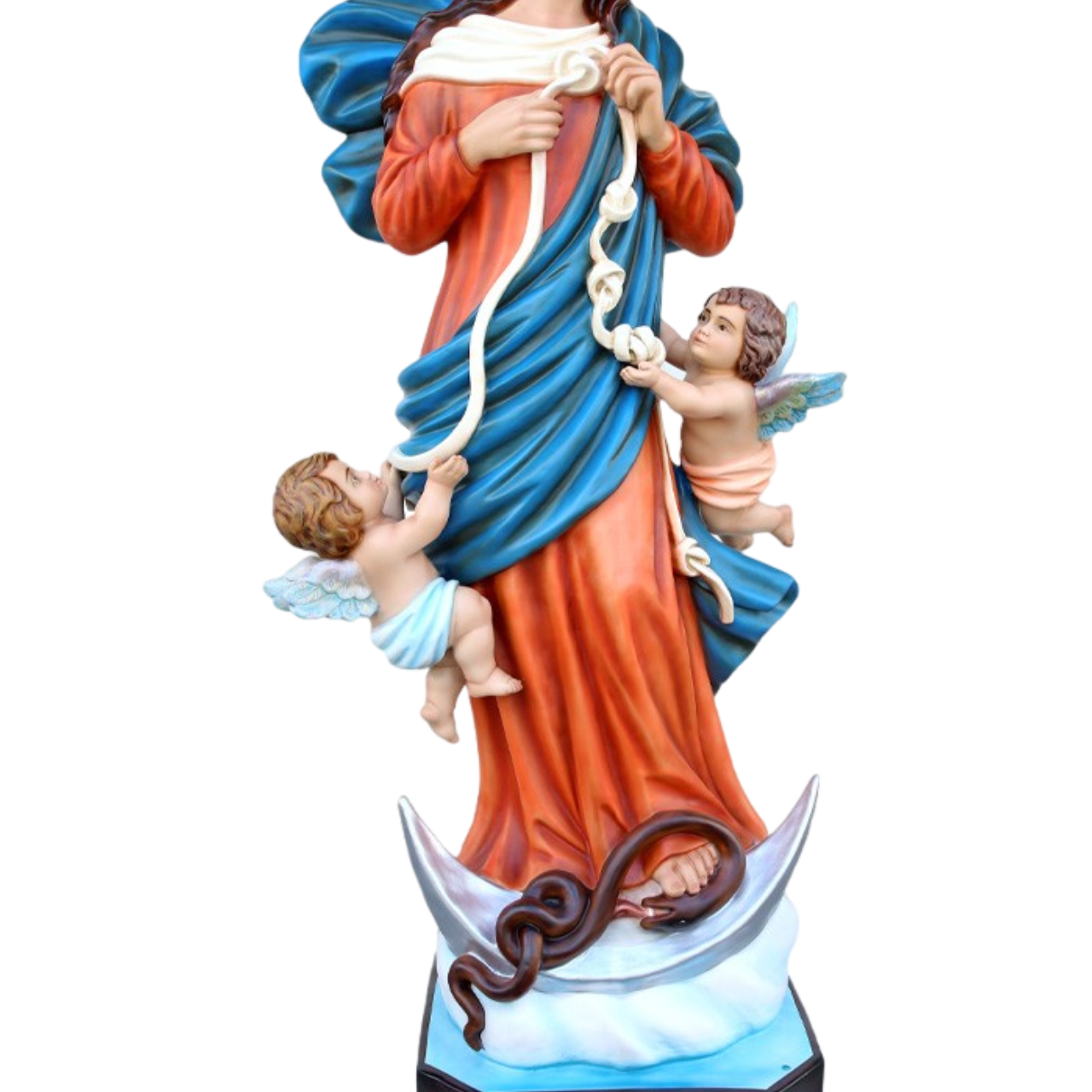 Statua Madonna Maria che Scioglie i Nodi 160 cm in Vetroresina