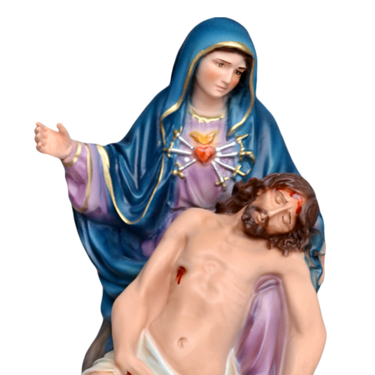 Statua Madonna Pietà 30 cm in Resina Piena