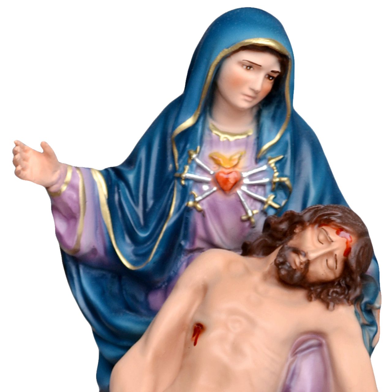Statua Madonna Pietà 30 cm in Resina Piena