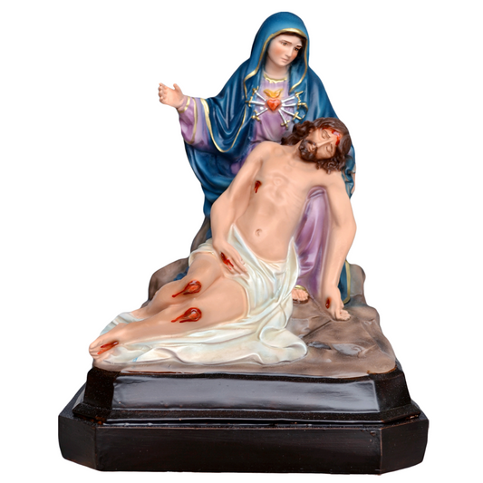 Statua Madonna Pietà 30 cm in Resina Piena