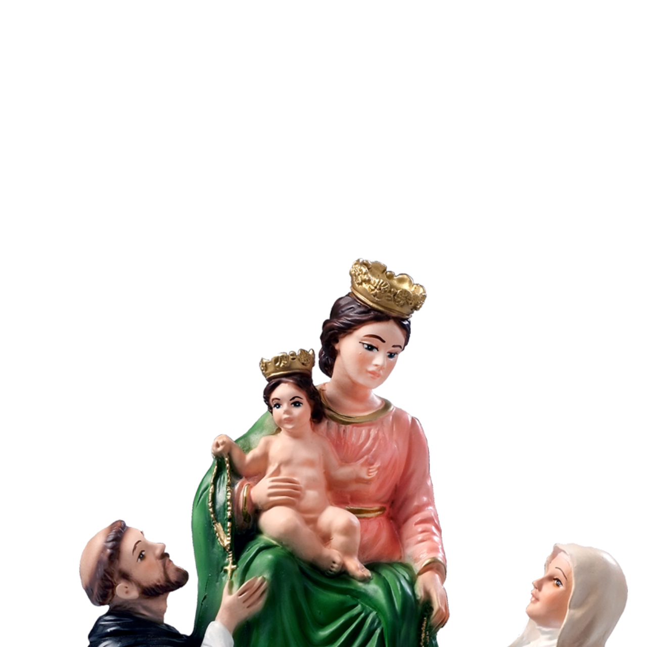 Statua Madonna Pompei 25 cm in Resina Piena