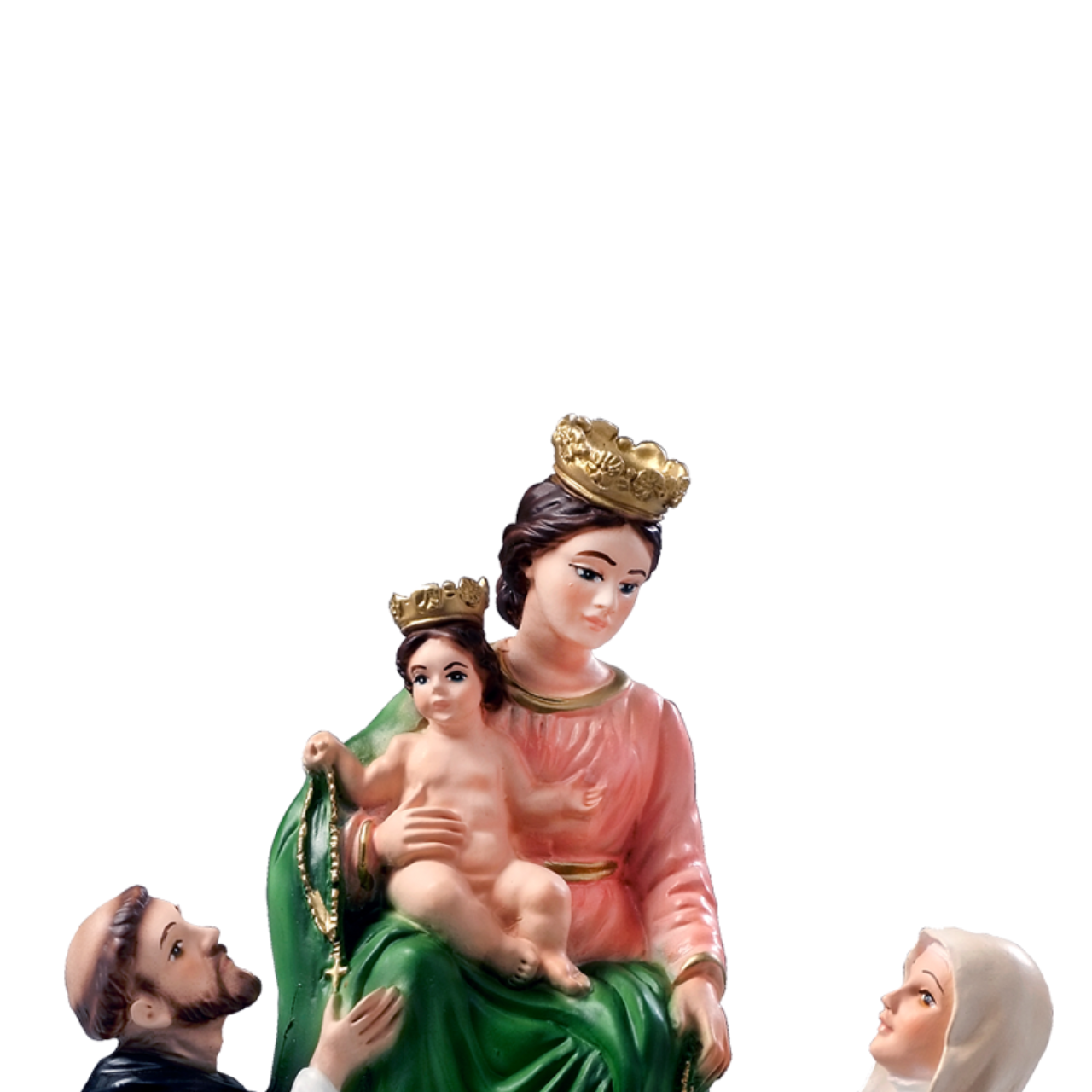 Statua Madonna Pompei 25 cm in Resina Piena