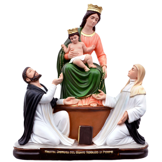 Statua Madonna Pompei 50 cm in Resina