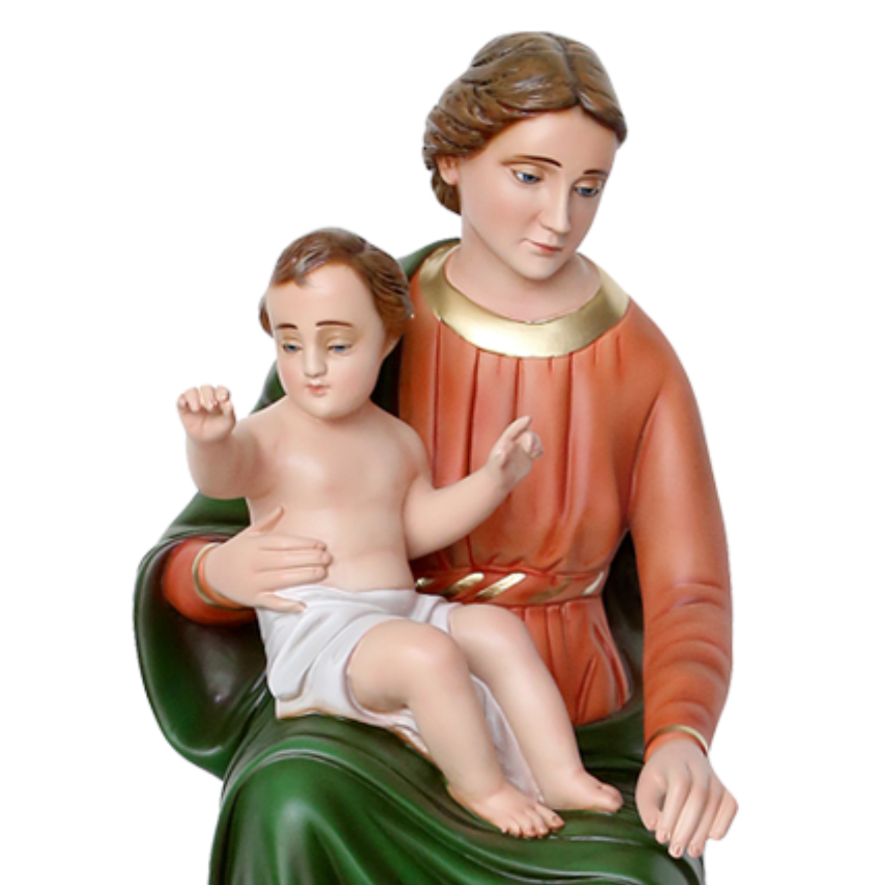 Statua Madonna Pompei 85 cm Personaggi 45x30 cm in Vetroresina