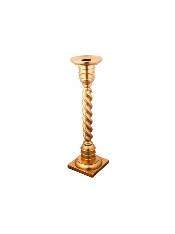 Portacero Pasquale in Legno Foglia Oro Altezza 105 Centimetri