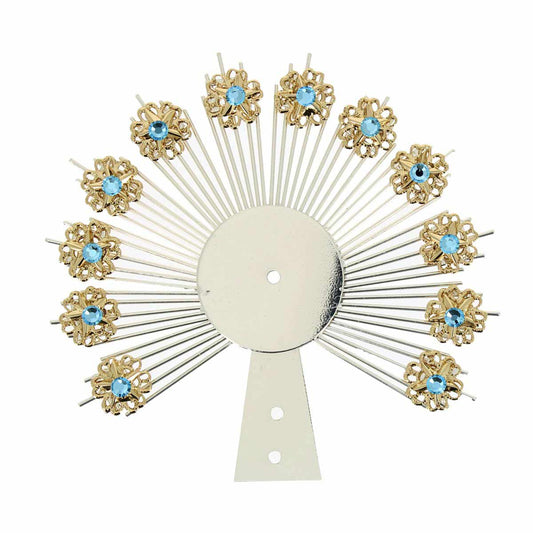 Raggiera Tre Fasce Raggi Stelle e Strass in Ottone