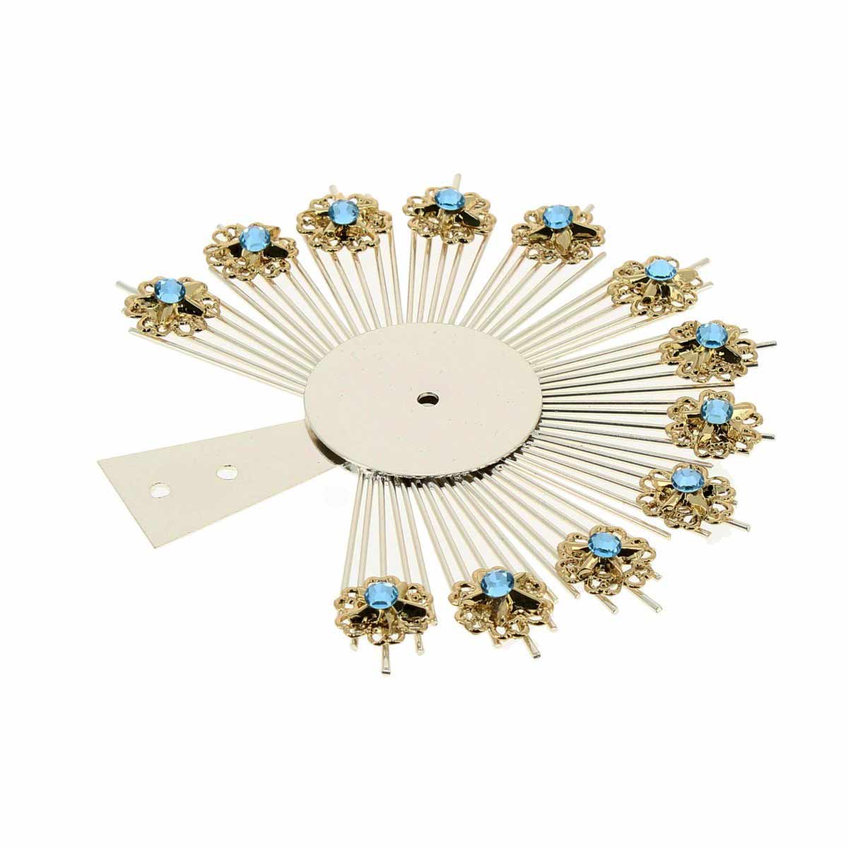 Raggiera Tre Fasce Raggi Stelle e Strass in Ottone