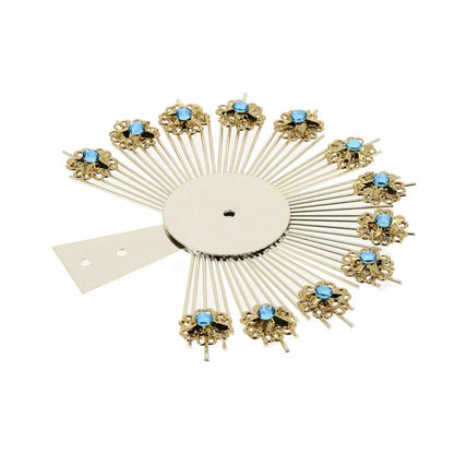 Raggiera Tre Fasce Raggi Stelle e Strass in Ottone