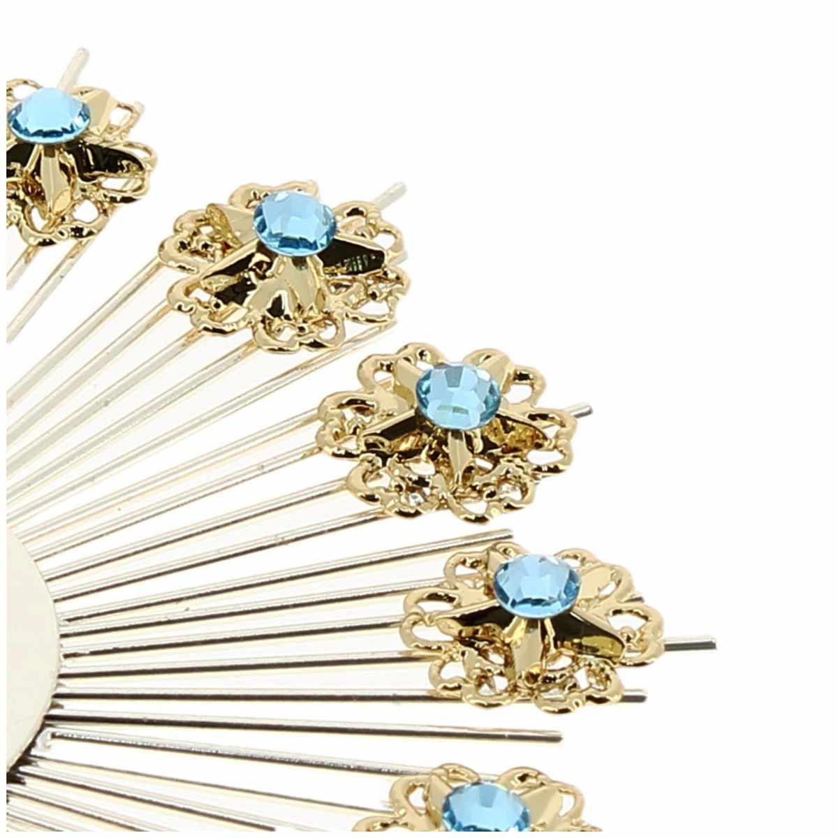Raggiera Tre Fasce Raggi Stelle e Strass in Ottone