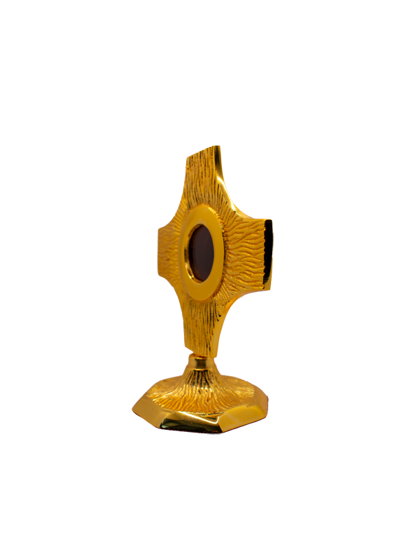 Reliquiario in Ottone Dorato a Raggiera