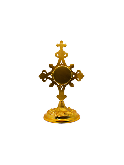 Reliquiario in Ottone Dorato Stile Classico