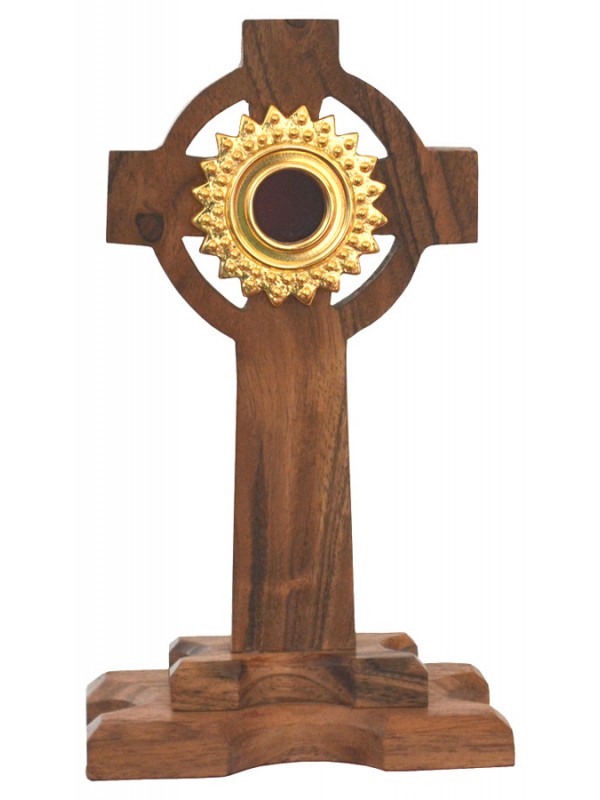 Reliquiario in Legno e Ottone Altezza 18,5 Centimetri