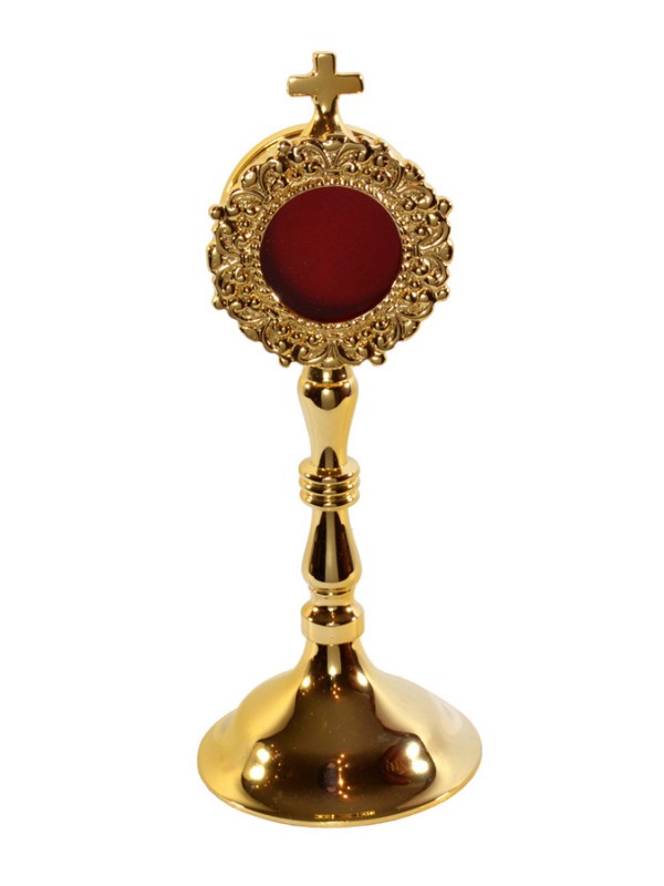 Reliquiario in Ottone Dorato Altezza 20 Centimetri