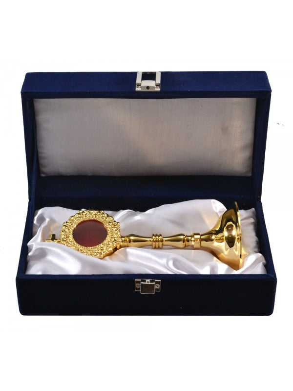 Reliquiario in Ottone Dorato Altezza 20 Centimetri