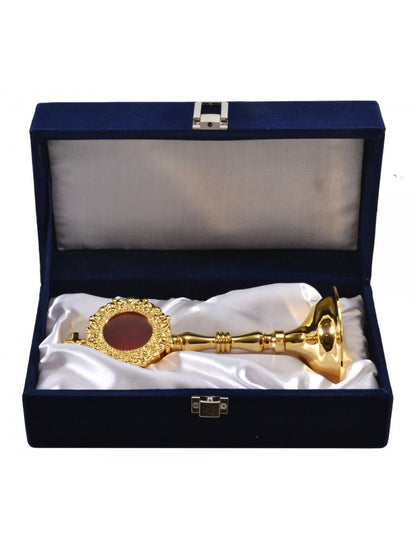 Reliquiario in Ottone Dorato Altezza 20 Centimetri