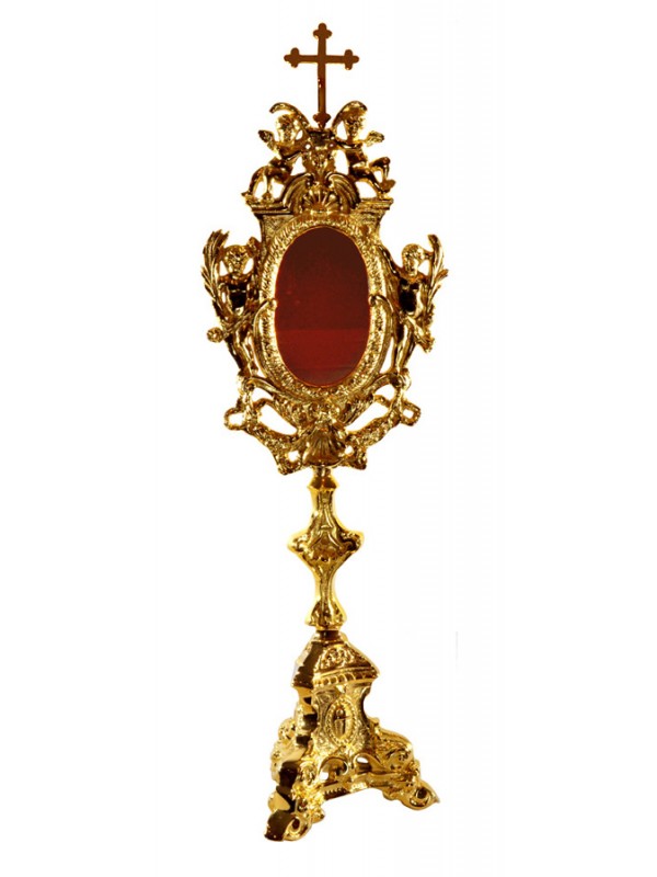 Reliquiario in Ottone Dorato Altezza 53 Centimetri