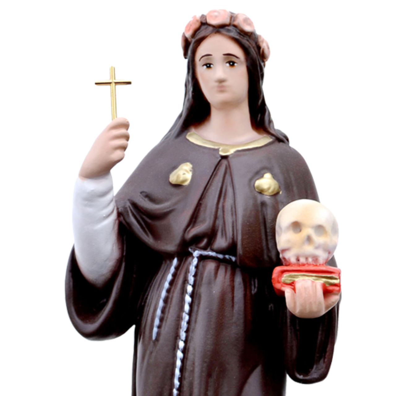 Statua Santa Rosalia 30 cm in Resina Piena