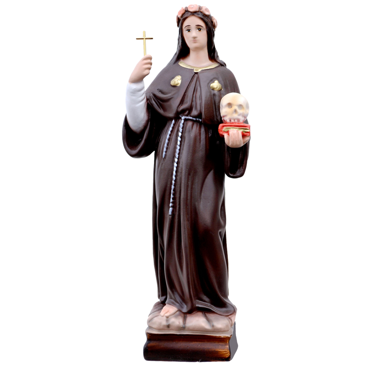 Statua Santa Rosalia 30 cm in Resina Piena
