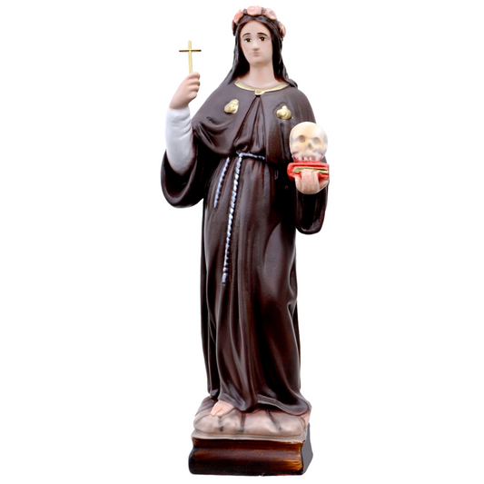 Statua Santa Rosalia 30 cm in Resina Piena