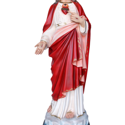 Statua Gesù Sacro Cuore 130 cm in Vetroresina