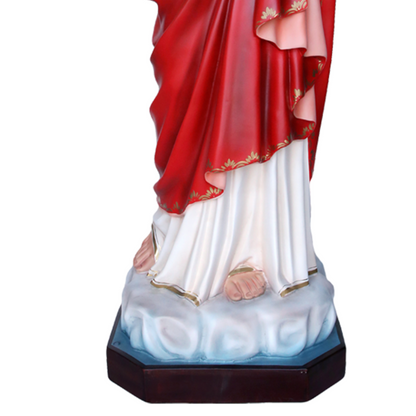 Statua Gesù Sacro Cuore 130 cm in Vetroresina