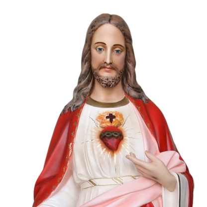 Statua Gesù Sacro Cuore 155 cm in Vetroresina